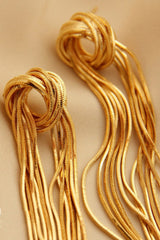 18K Gold Plated Fringe Earrings - Shah S. Sahota