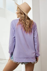 Side Slit Drop Shoulder Sweatshirt - Shah S. Sahota