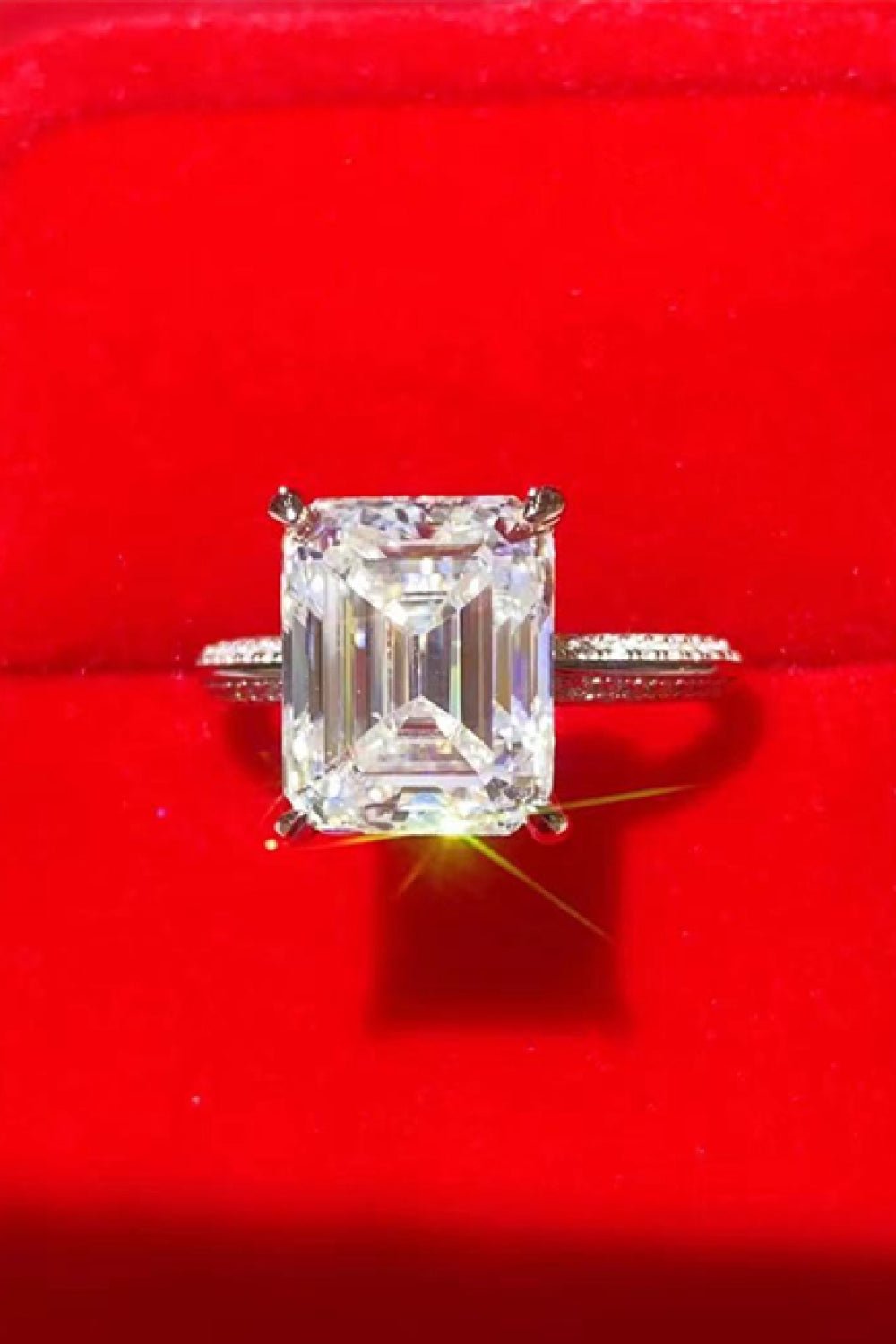 5 Carat Moissanite Platinum-Plated Ring - Shah S. Sahota
