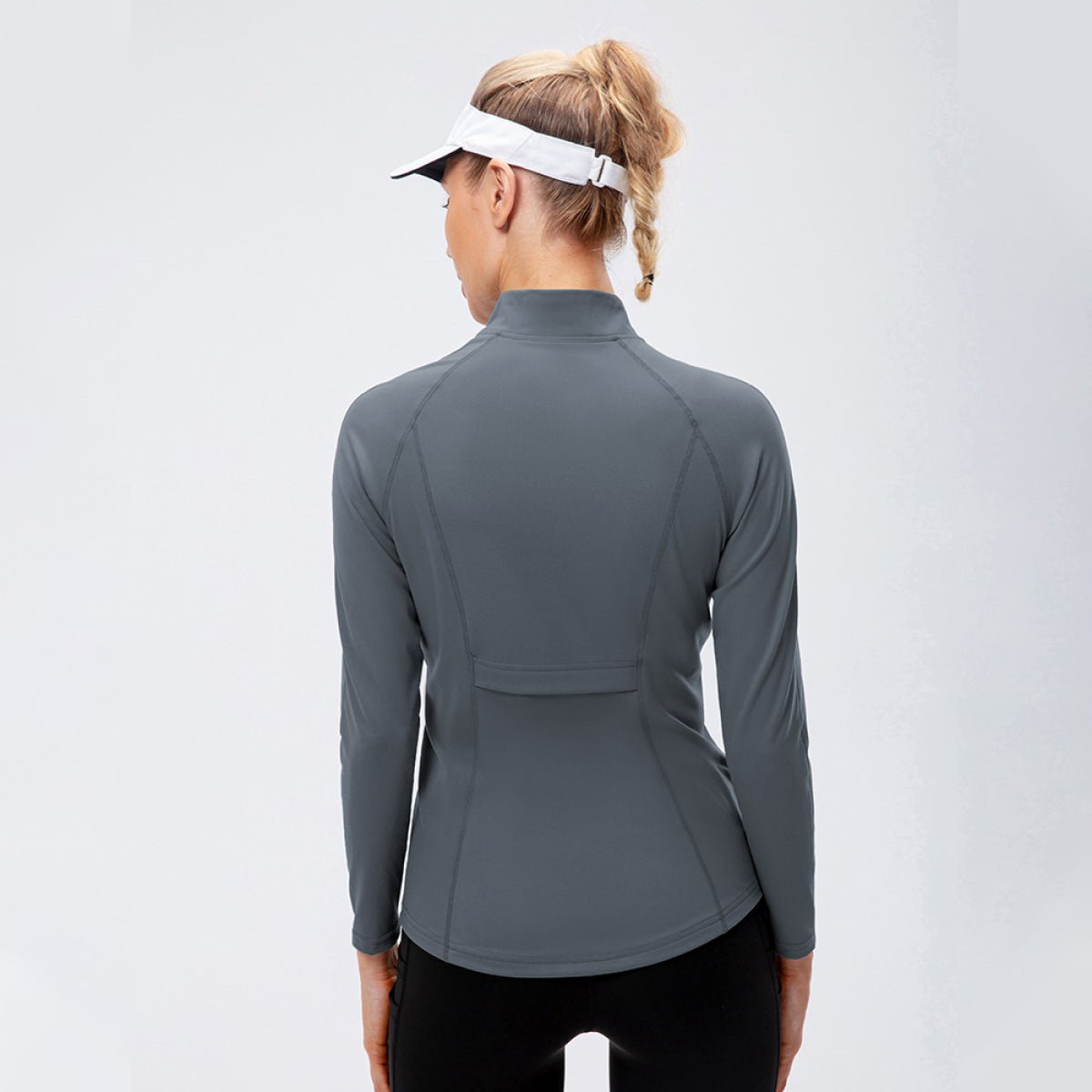 Tight Elastic Zipper Up Track Jacket With Pockets - Shah S. Sahota