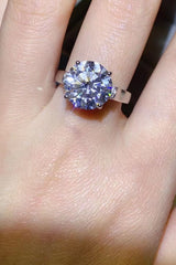 5 Carat Moissanite Platinum-Plated Ring - Shah S. Sahota