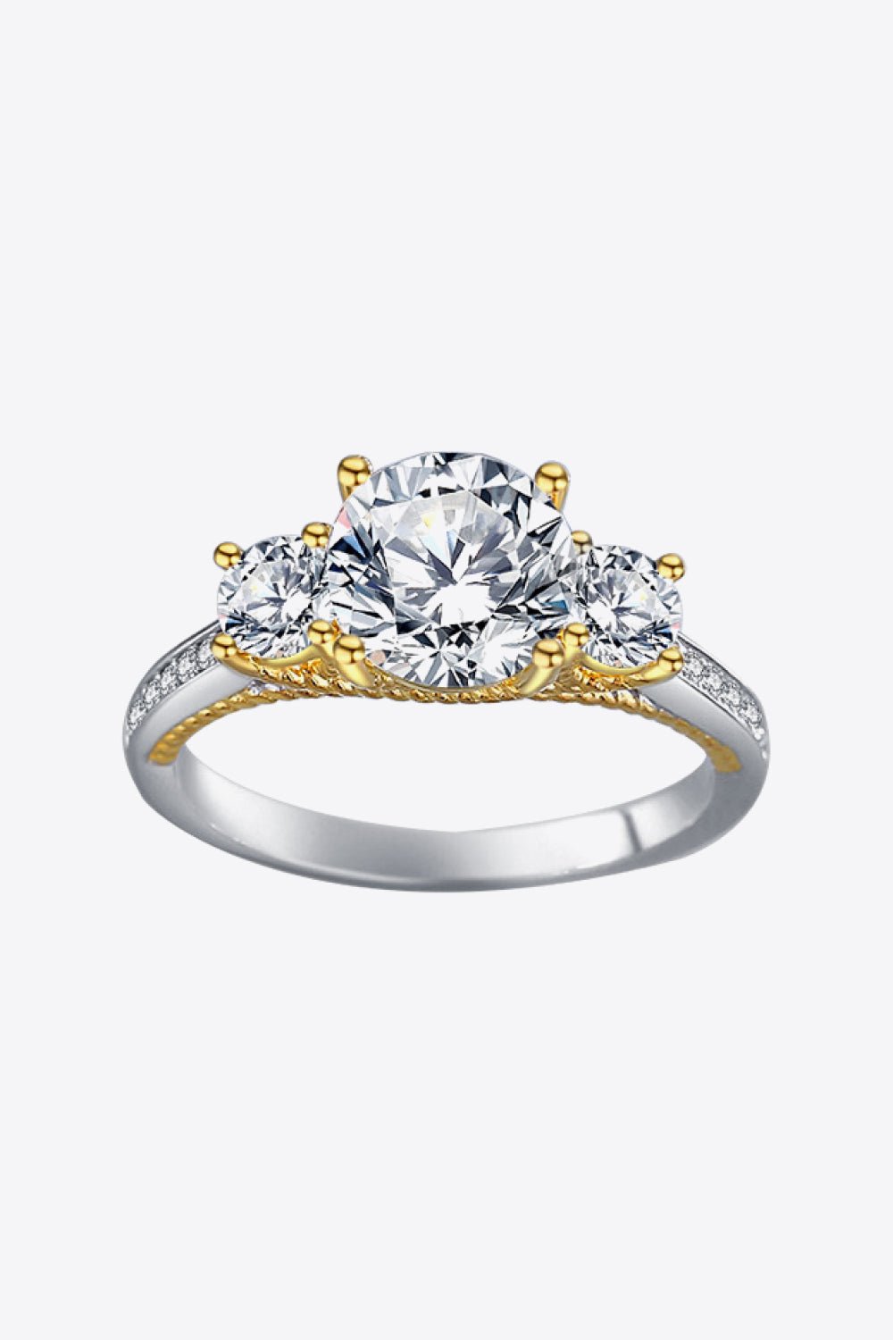 2 Carat Moissanite Contrast Ring - Shah S. Sahota