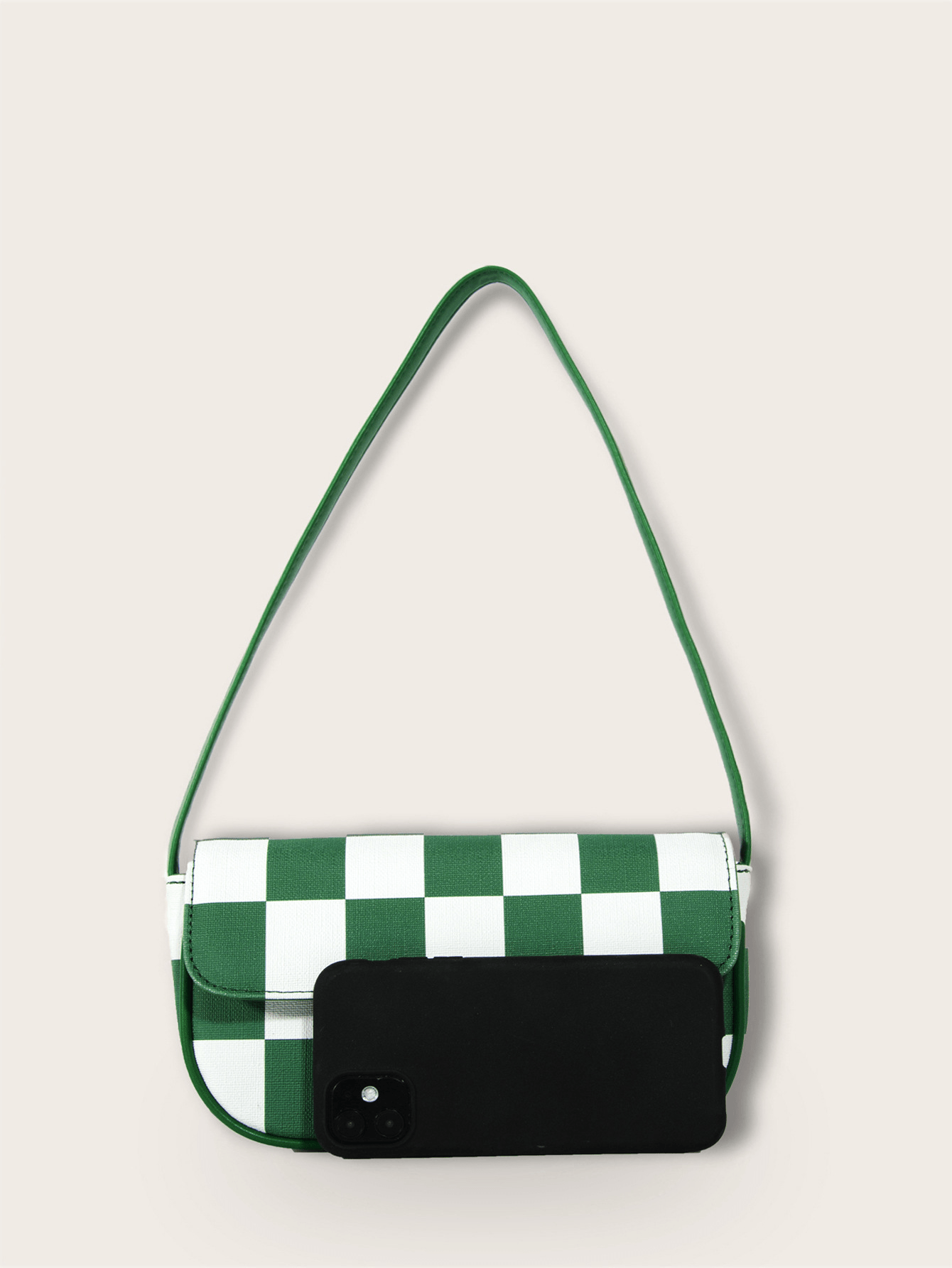 Retro Plaid Square Baguette Bag - Shah S. Sahota