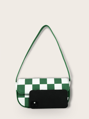 Retro Plaid Square Baguette Bag - Shah S. Sahota