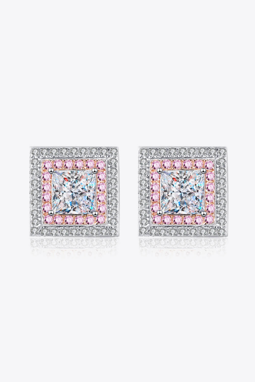 Moissanite Square Stud Earrings - Shah S. Sahota