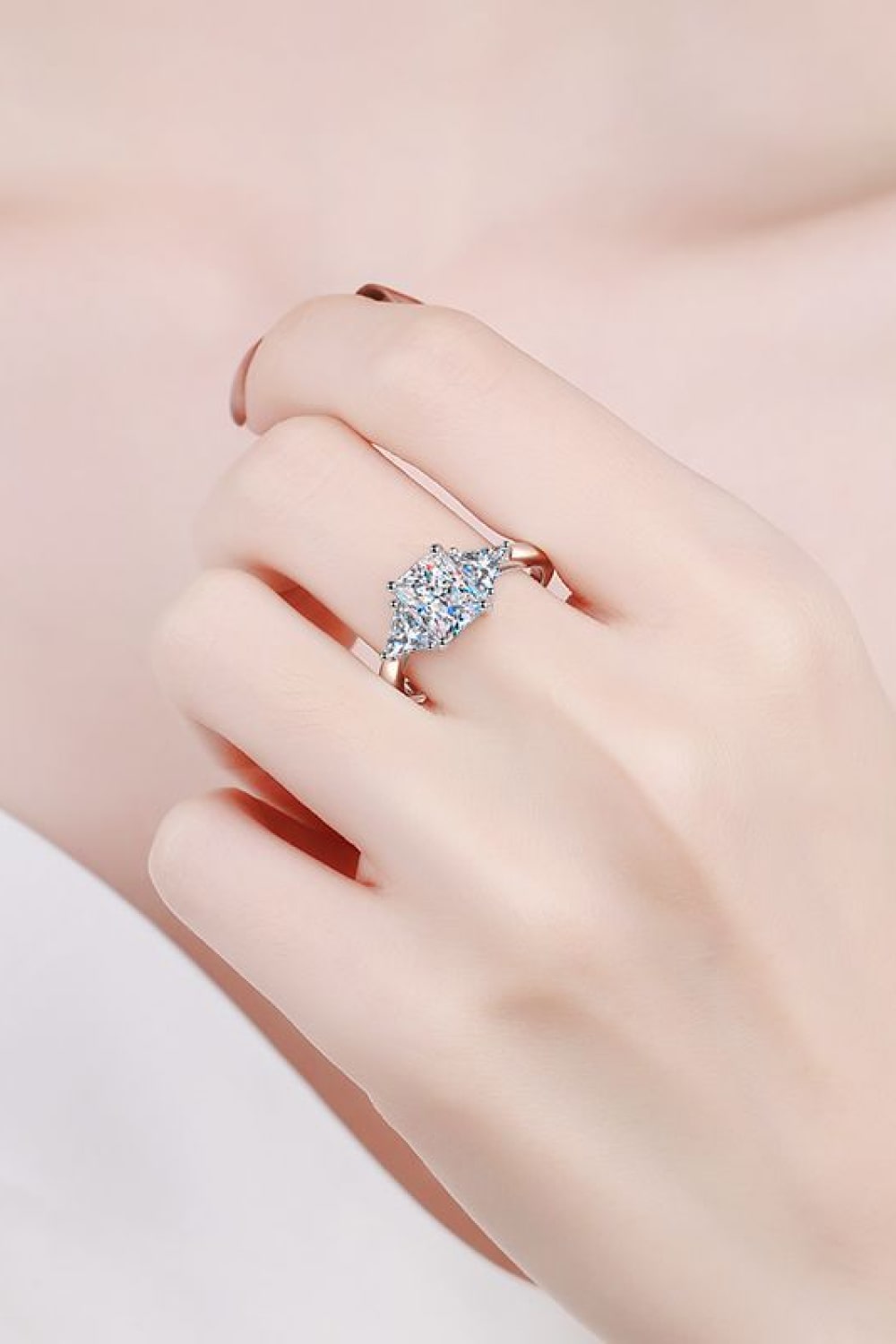 3 Carat Moissanite 925 Sterling Silver Rhodium-Plated Ring - Shah S. Sahota