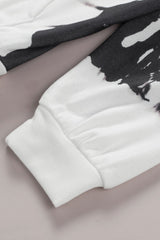 Brushstroke Print Hoodie with Kangaroo Pocket - Shah S. Sahota