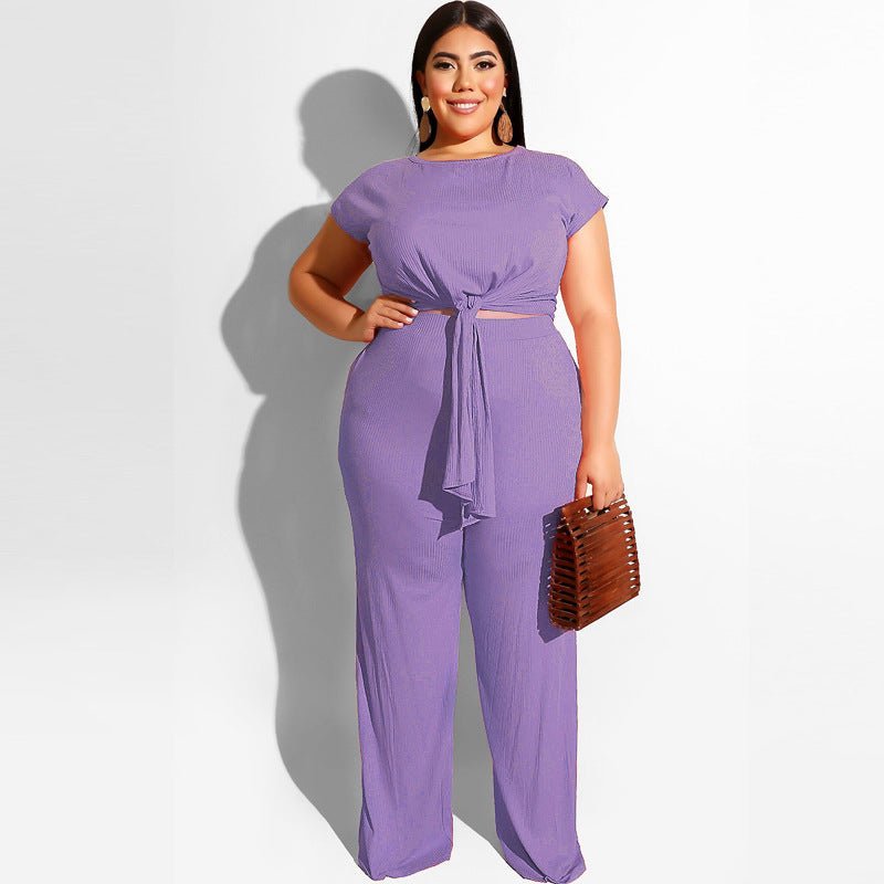 Women‘s Solid Color Two Piece Set - Shah S. Sahota