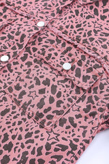 Printed Raw Hem Denim Shacket - Shah S. Sahota
