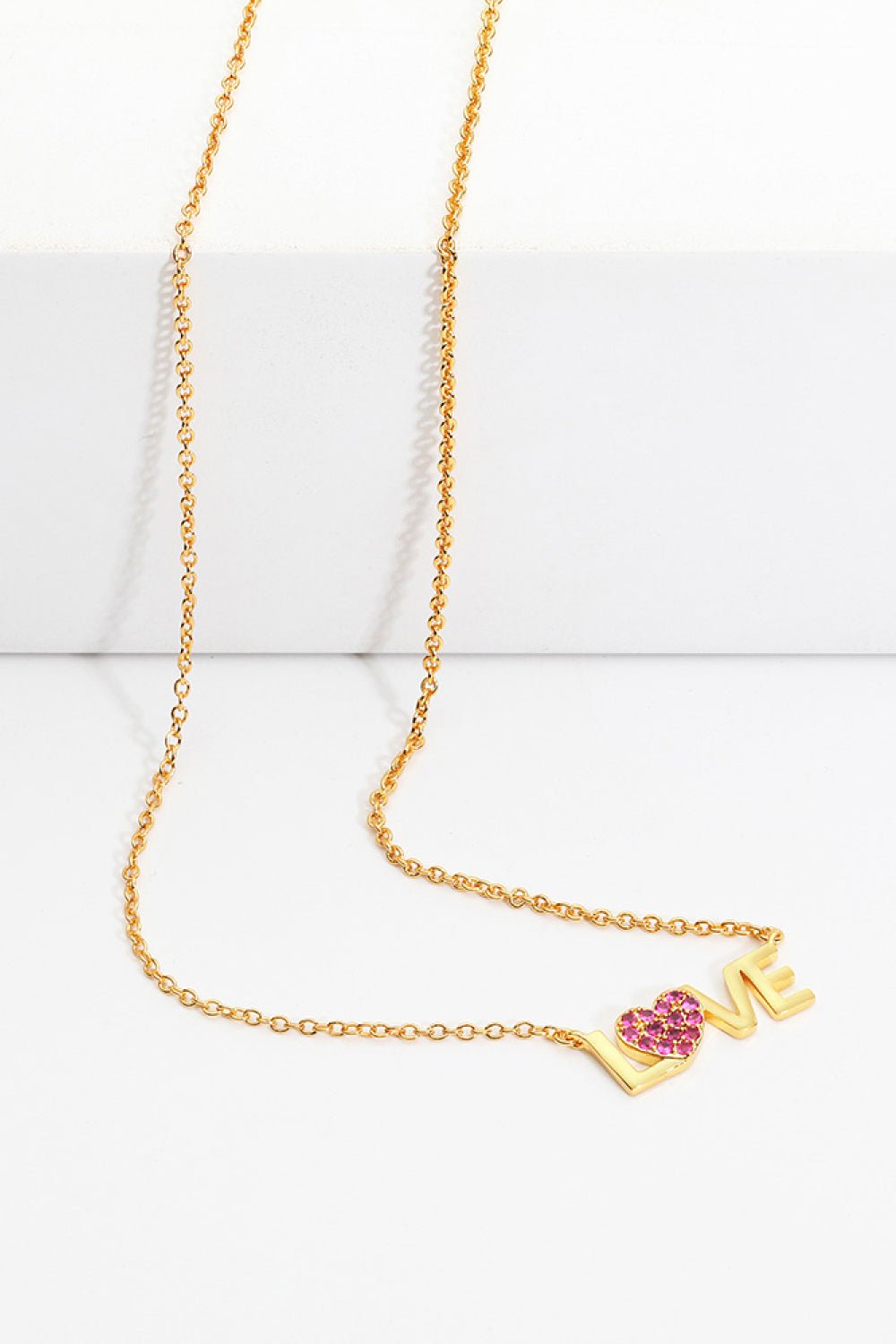 18K Gold Plated LOVE Pendant Necklace - Shah S. Sahota