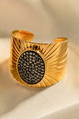 Wide Band Stainless Steel Open Ring - Shah S. Sahota