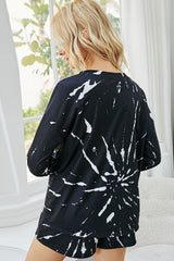 Tie-Dye Drop Shoulder Top and Shorts Lounge Set - Shah S. Sahota