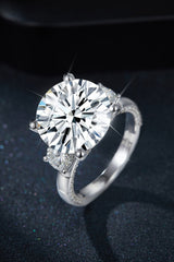 8.6 Carat Moissanite Platinum-Plated Ring - Shah S. Sahota