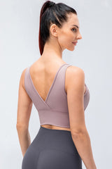 Reversible Cropped Surplice Yoga Tank - Shah S. Sahota