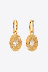 Stainless Steel Oval Dangle Earrings - Shah S. Sahota