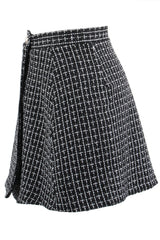 Black Plaid High Waist Tube Skirt - Shah S. Sahota