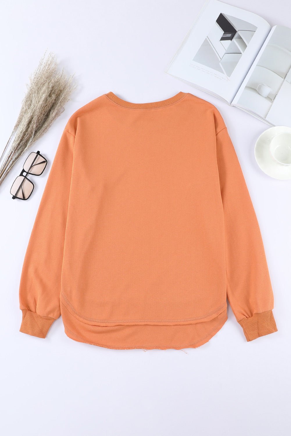 Side Slit Drop Shoulder Sweatshirt - Shah S. Sahota