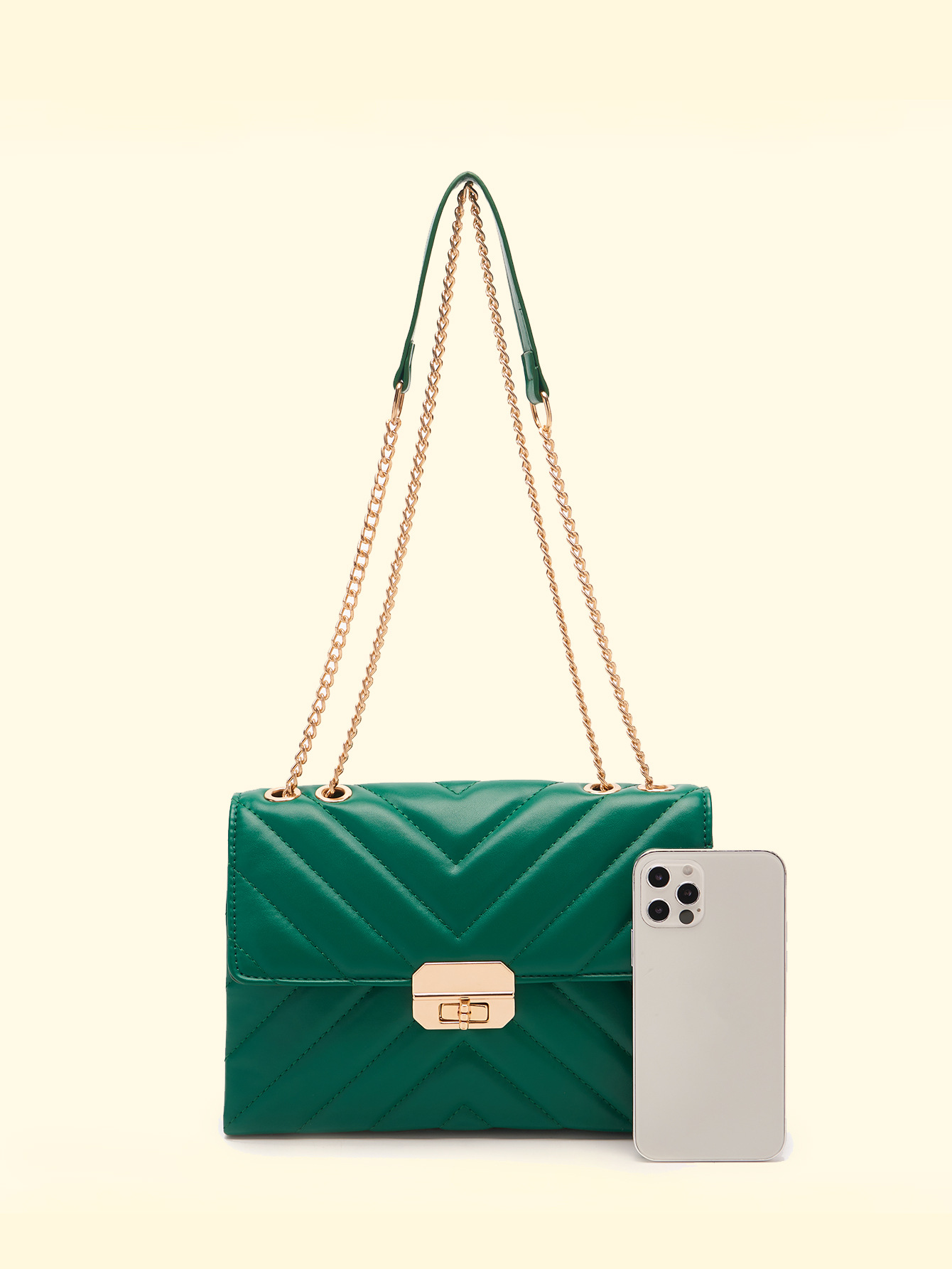 Basic Quilted Chain Shoulder Bag - Shah S. Sahota