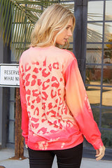Leopard Tie-Dye Crewneck Drop Shoulder Sweatshirt - Shah S. Sahota