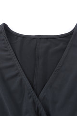 Twisted Plunge Three-Quarter Sleeve Jumpsuit - Shah S. Sahota