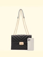 Basic Quilted Chain Shoulder Bag - Shah S. Sahota