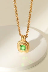 18K Gold Plated Inlaid Rhinestone Pendant Necklace - Shah S. Sahota