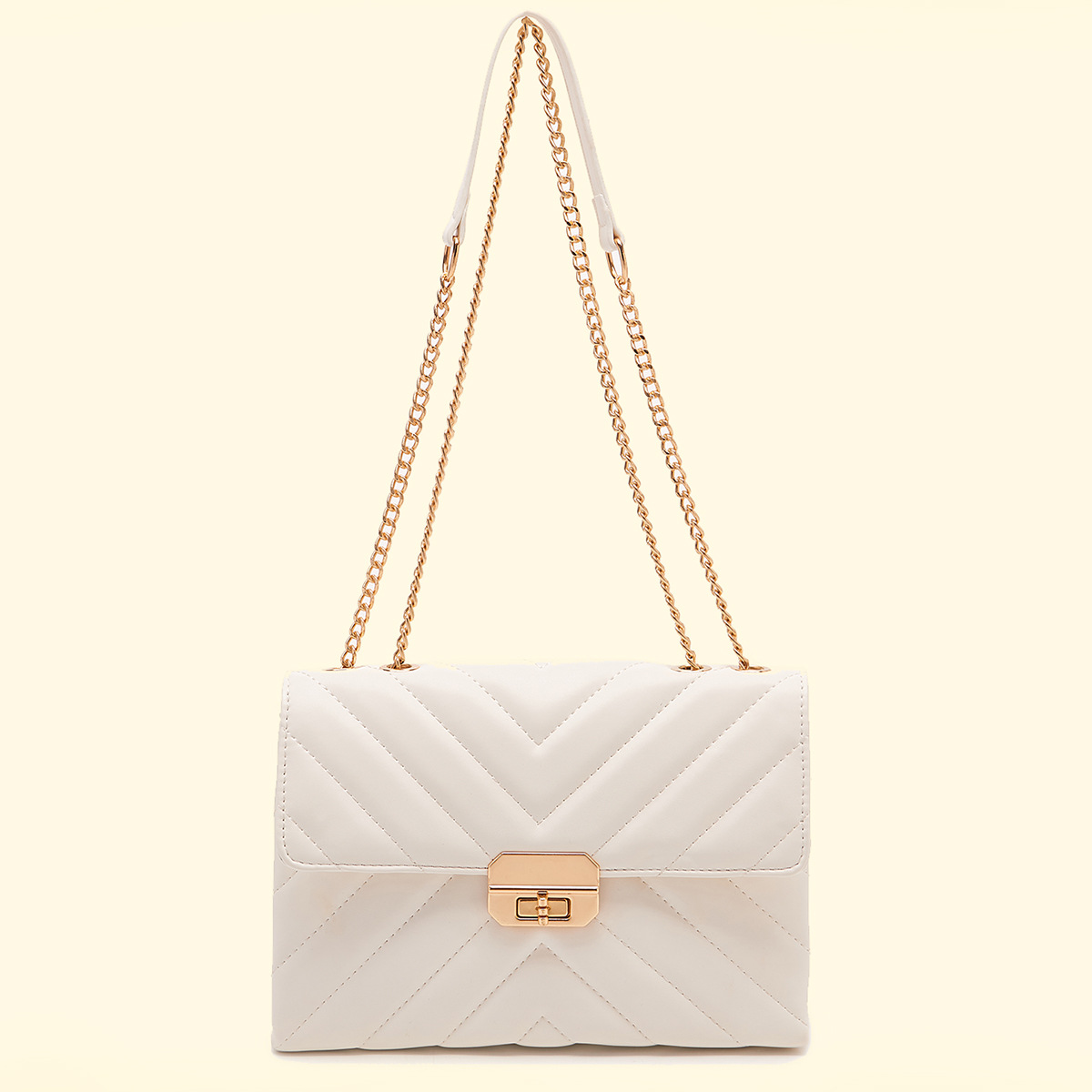 Basic Quilted Chain Shoulder Bag - Shah S. Sahota