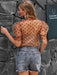 Polka Dot Tie-Neck Top - Shah S. Sahota