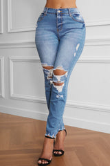 Raw Cut Frayed Hem Jeans - Shah S. Sahota