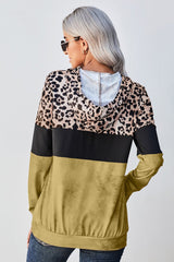 Leopard Color Block Hoodie - Shah S. Sahota