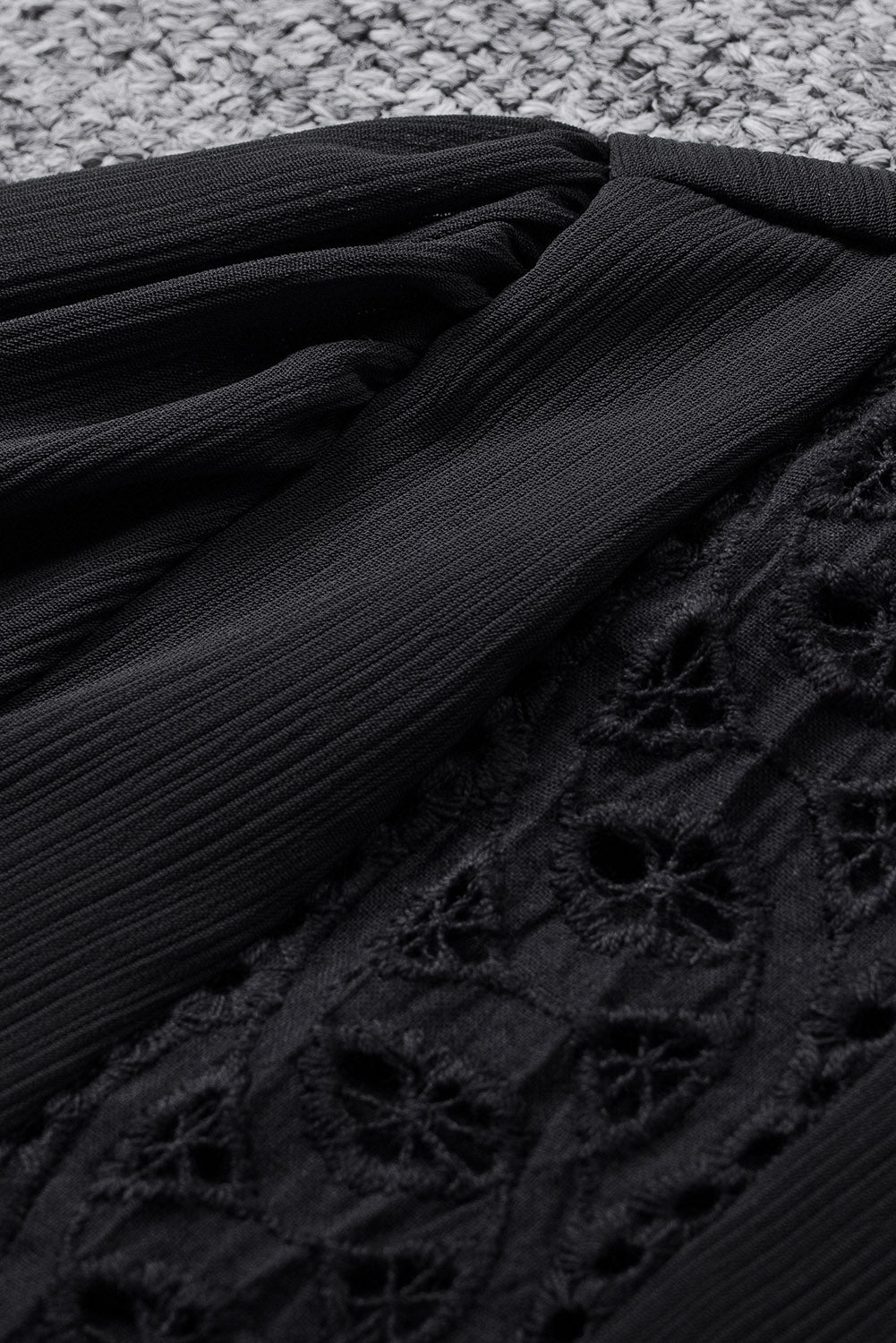 Lace Trim Flounce Sleeve Peplum Blouse - Shah S. Sahota