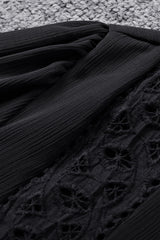 Lace Trim Flounce Sleeve Peplum Blouse - Shah S. Sahota