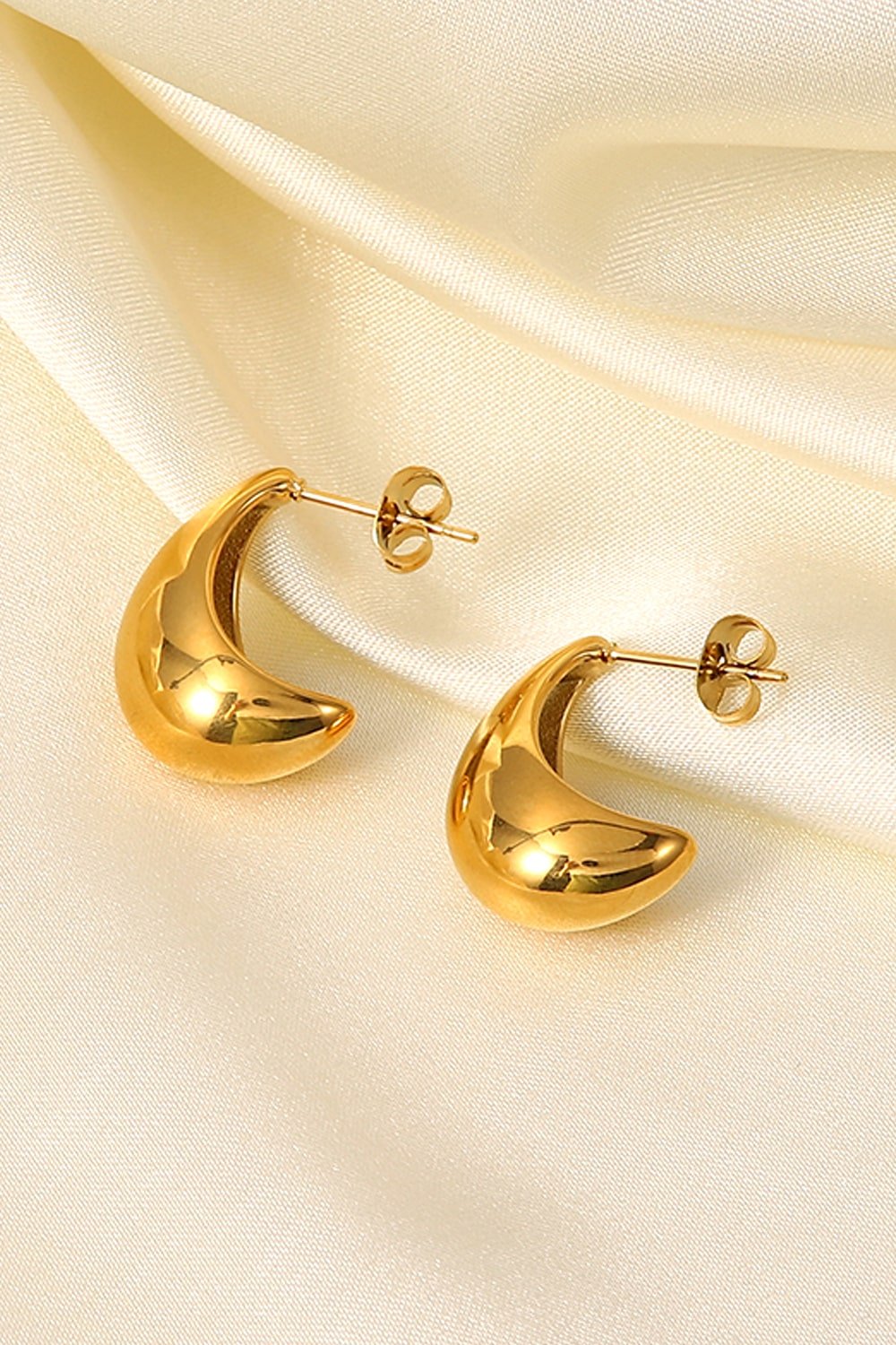 Stainless Steel C-Hoop Earrings - Shah S. Sahota