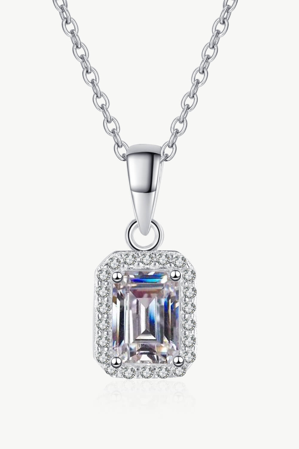 Square Moissanite Pendant Chain Necklace - Shah S. Sahota