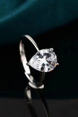 Classic Teardrop 2 Carat Moissanite Ring - Shah S. Sahota