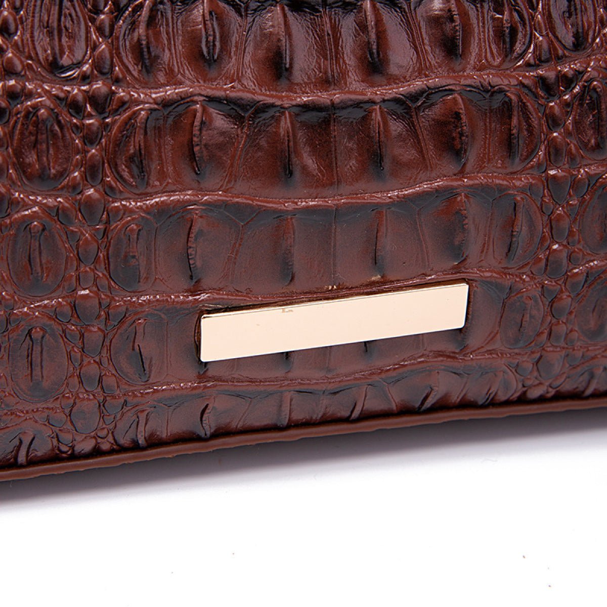 Retro Crocodile Pattern Baguette Bag - Shah S. Sahota
