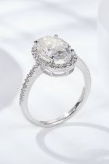 4.5 Carat Moissanite Halo Ring - Shah S. Sahota