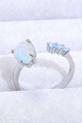 18K Rose Gold-Plated Moonstone Open Ring - Shah S. Sahota