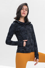 Drawstring Detail Zip Up Sports Jacket with Pockets - Shah S. Sahota