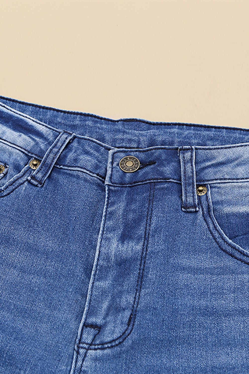 Distressed Flare Leg Jeans with Pockets - Shah S. Sahota