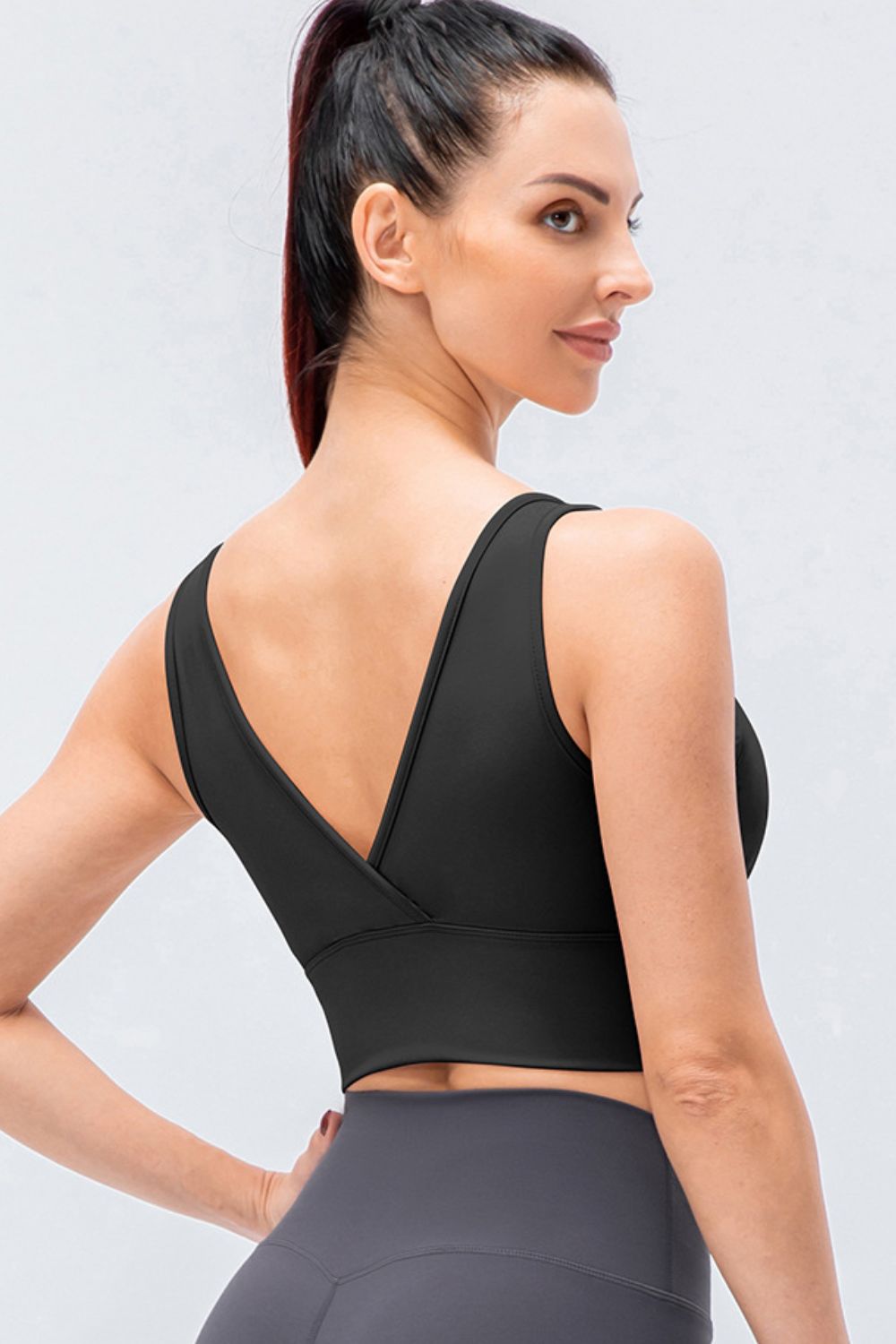 Reversible Cropped Surplice Yoga Tank - Shah S. Sahota