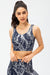 Metallic Snakeskin Print Cropped Yoga Tank - Shah S. Sahota