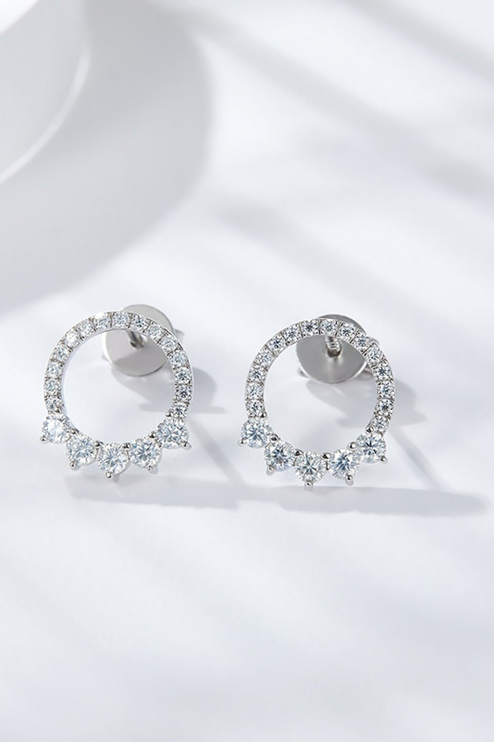Moissanite Platinum-Plated Earrings - Shah S. Sahota