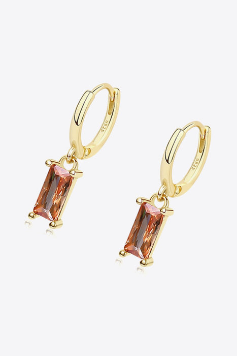 Retro 925 Sterling Silver Cubic Zirconia Drop Earrings - Shah S. Sahota