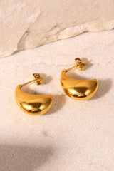 Stainless Steel C-Hoop Earrings - Shah S. Sahota