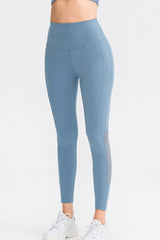 Spliced Mesh Yoga Leggings - Shah S. Sahota