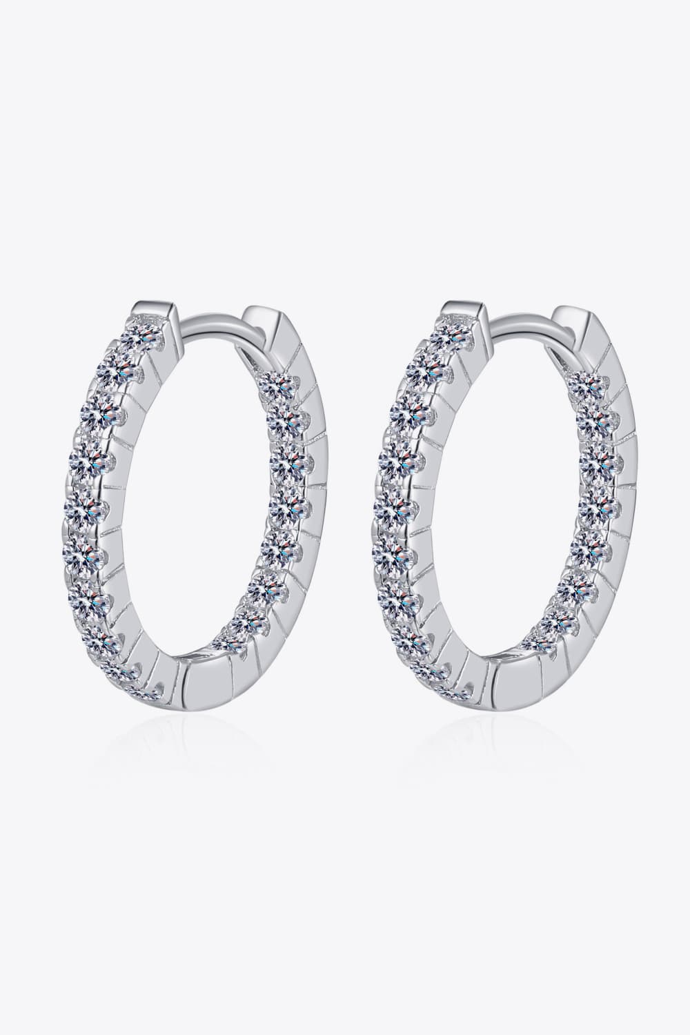 Moissanite 925 Sterling Silver Huggie Earrings - Shah S. Sahota