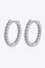 Moissanite 925 Sterling Silver Huggie Earrings - Shah S. Sahota