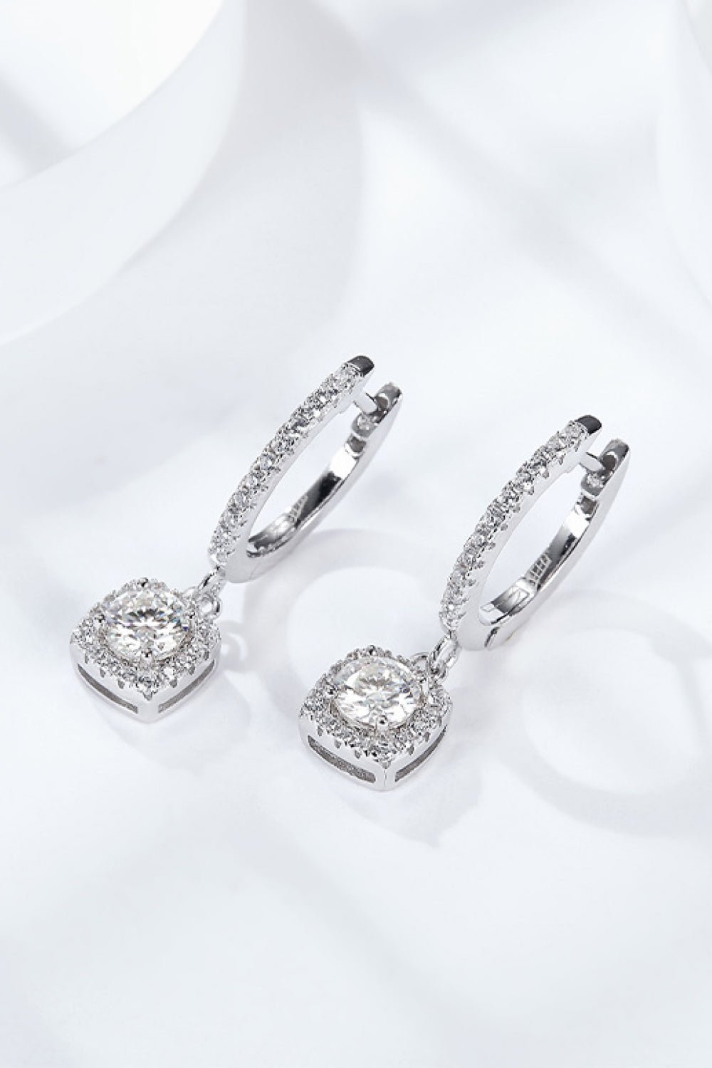 Moissanite Huggie Drop Earrings - Shah S. Sahota