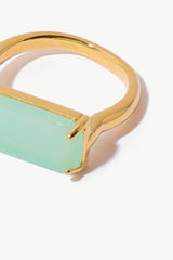 18K Gold-Plated Natural Stone Ring - Shah S. Sahota